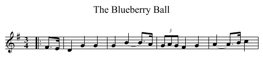 The Blueberry Ball - staff notation