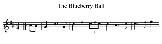 The Blueberry Ball - staff notation