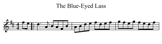 The Blue-Eyed Lass - staff notation