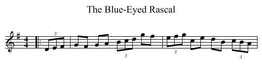 The Blue-Eyed Rascal - staff notation