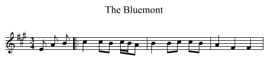 The Bluemont - staff notation