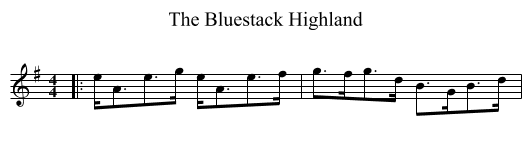 The Bluestack Highland - staff notation