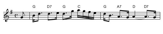 the Boatie Rows - staff notation