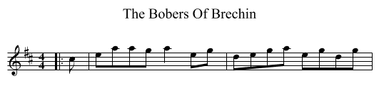 The Bobers Of Brechin - staff notation