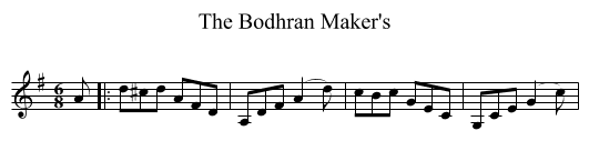 The Bodhran Maker's - staff notation