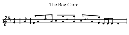 The Bog Carrot - staff notation