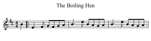 The Boiling Hen - staff notation