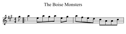 The Boise Monsters - staff notation