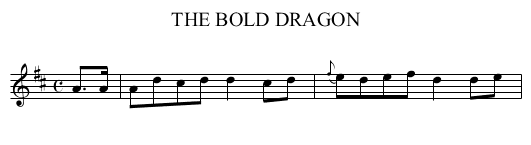 THE BOLD DRAGON - staff notation