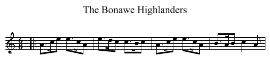 The Bonawe Highlanders - staff notation