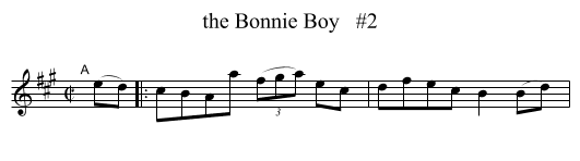 the Bonnie Boy   #2 - staff notation