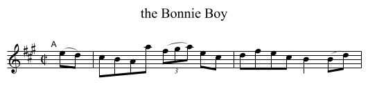 the Bonnie Boy - staff notation