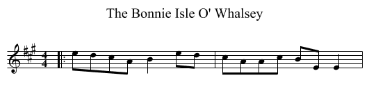 The Bonnie Isle O' Whalsey - staff notation