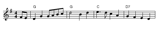 The Bonnie Lass that wouldnae marry me (in G) - staff notation