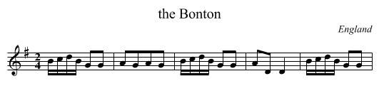 the Bonton - staff notation