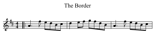 The Border - staff notation