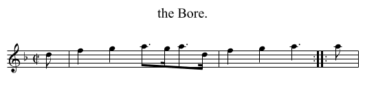 the Bore. - staff notation