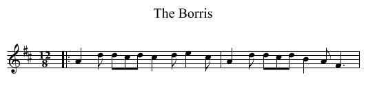 The Borris - staff notation