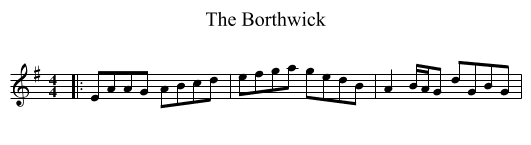 The Borthwick - staff notation