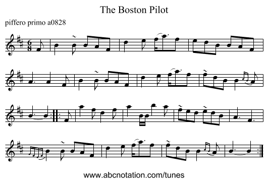 The Boston Pilot - staff notation