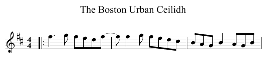 The Boston Urban Ceilidh - staff notation