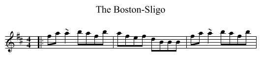The Boston-Sligo - staff notation
