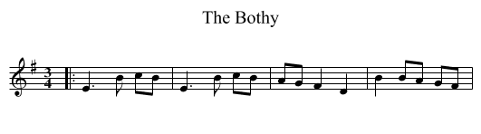 The Bothy - staff notation