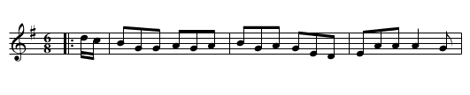 The Bottle of Brandy - staff notation