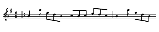 The Bottle of Claret - staff notation