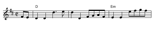 the Bottom of the Punch Bowl - staff notation