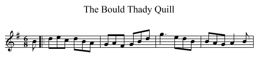 The Bould Thady Quill - staff notation
