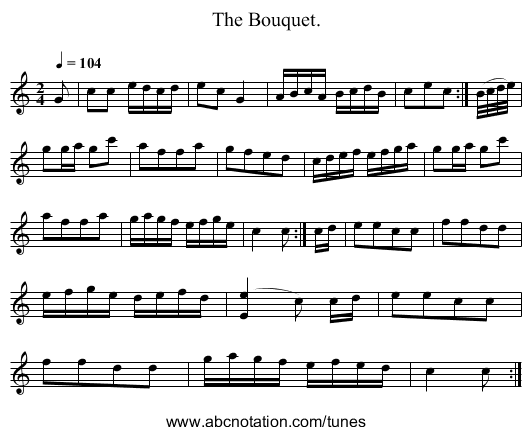 The Bouquet. - staff notation