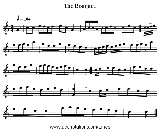 The Bouquet. - staff notation