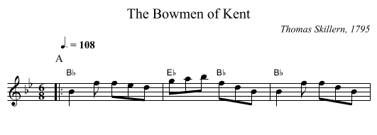The Bowmen of Kent - staff notation