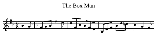 The Box Man - staff notation