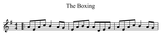 The Boxing - staff notation