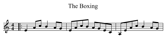 The Boxing - staff notation