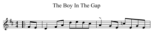 The Boy In The Gap - staff notation