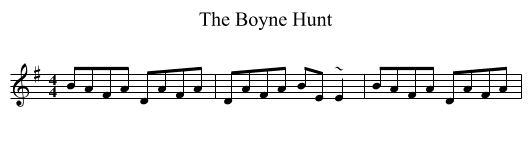 The Boyne Hunt - staff notation