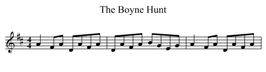 The Boyne Hunt - staff notation