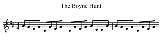 The Boyne Hunt - staff notation