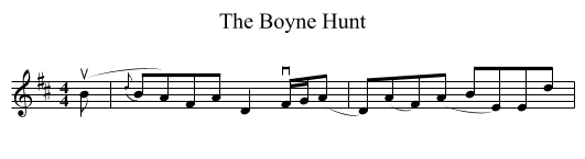 The Boyne Hunt - staff notation