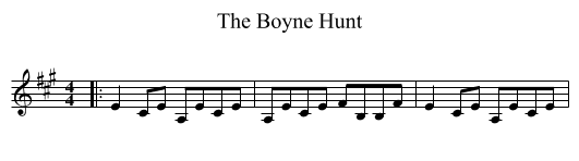 The Boyne Hunt - staff notation