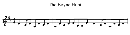 The Boyne Hunt - staff notation