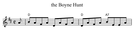 the Boyne Hunt - staff notation