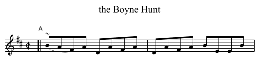 the Boyne Hunt - staff notation