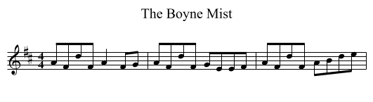 The Boyne Mist - staff notation