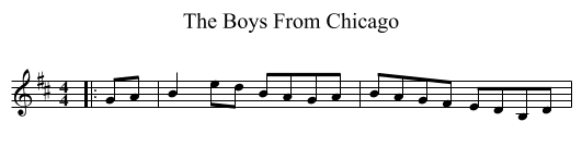 The Boys From Chicago - staff notation