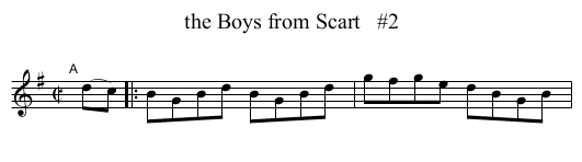 the Boys from Scart   #2 - staff notation