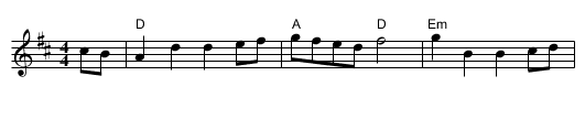 The Boy's Lament for his Dragon - staff notation